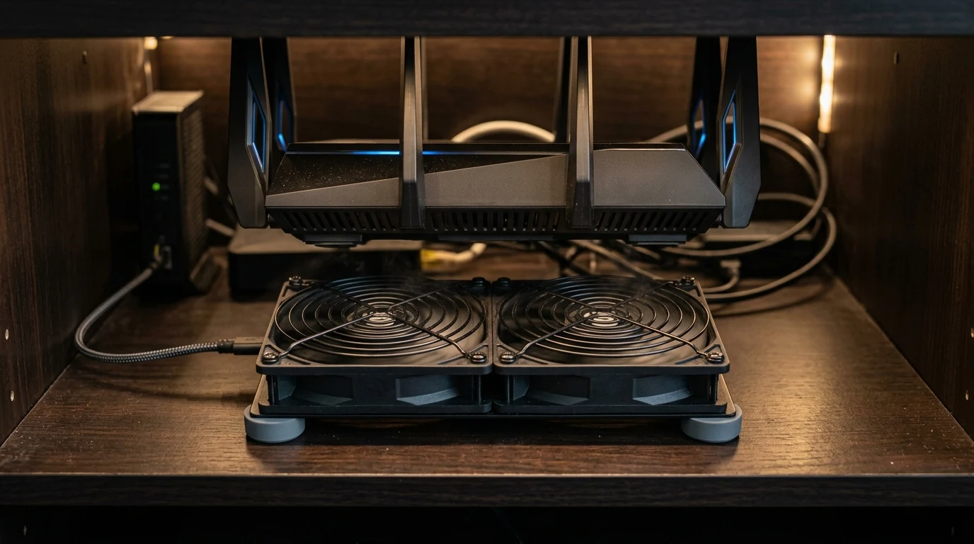 AC Infinity MULTIFAN S7 Quiet Dual 120mm USB Fan Review: Stopping Router Thermal Throttling