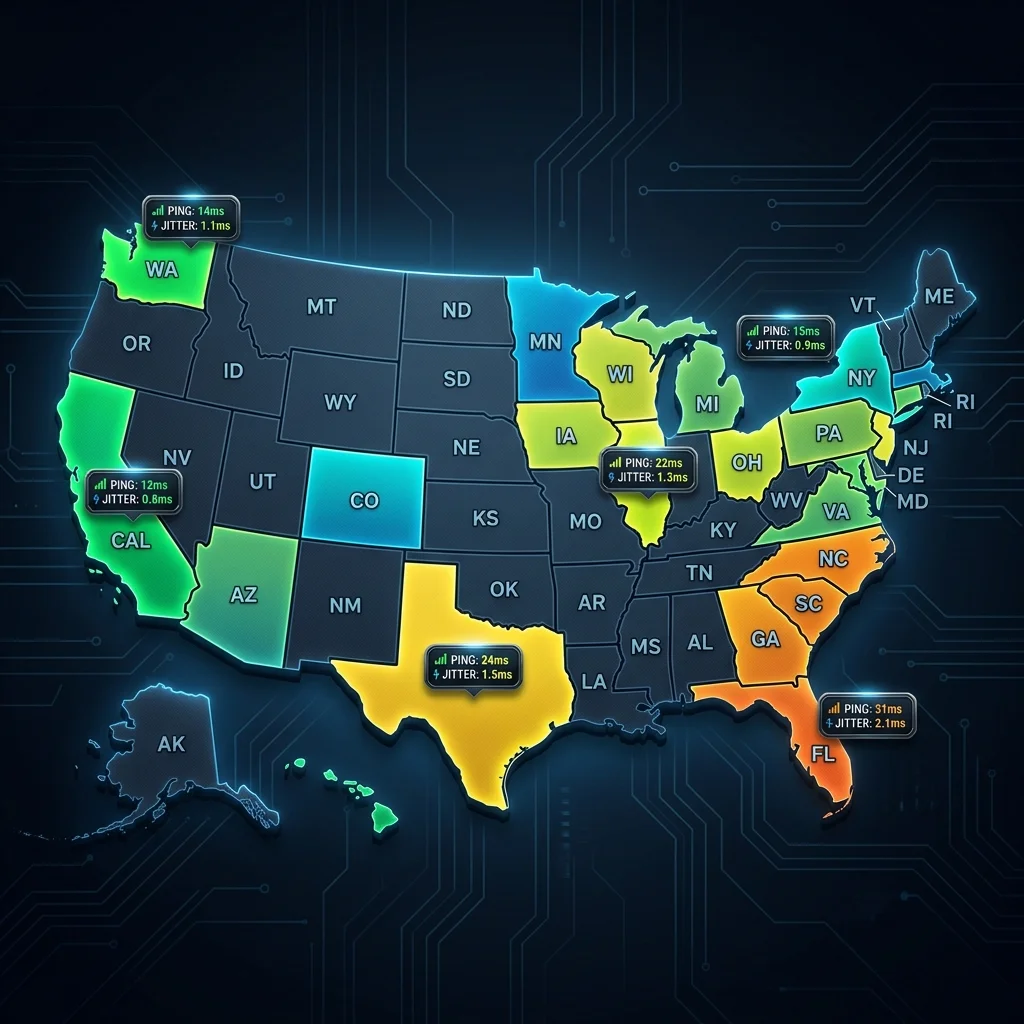 Best ISP for Gaming by US State 2026: Latency, Jitter & Packet Loss Rankings
