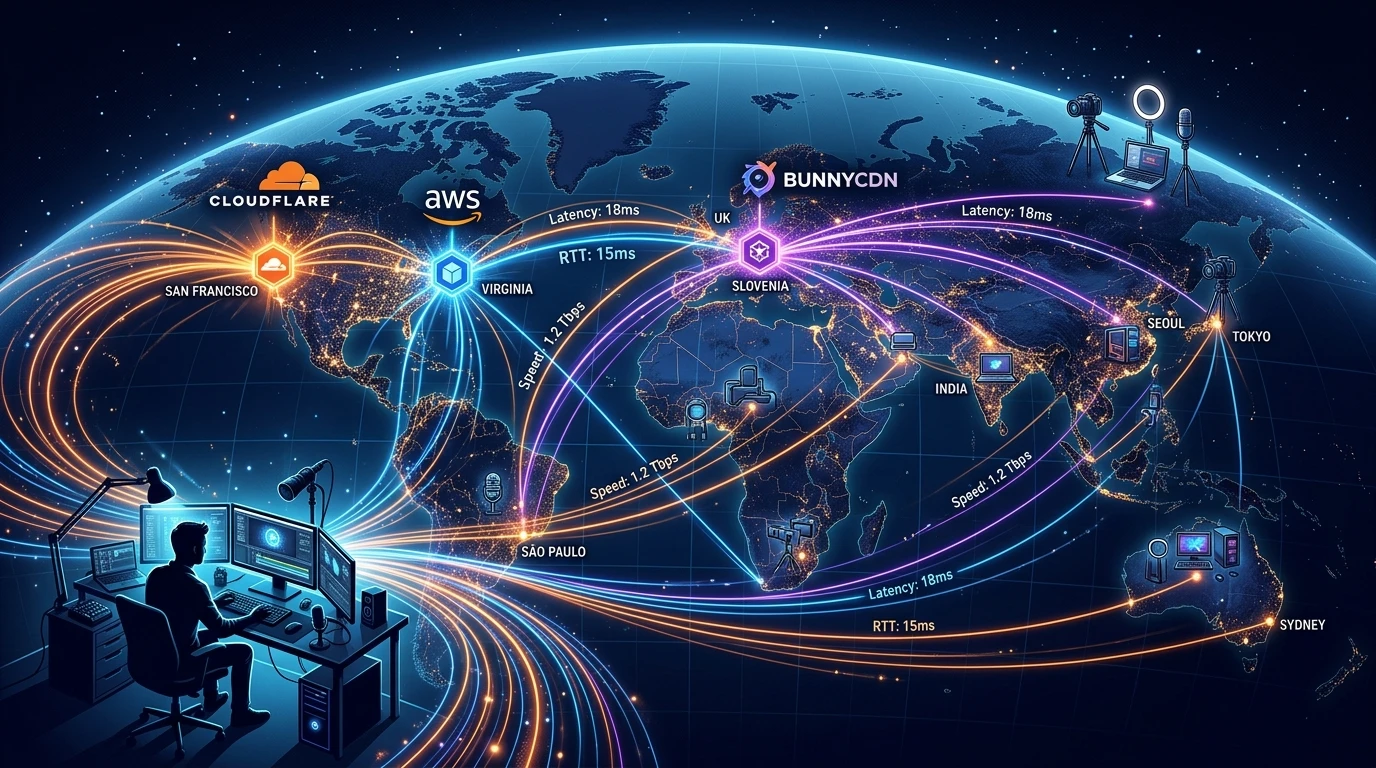 Best CDN for Content Creators 2026: Cloudflare vs AWS vs BunnyCDN Tested