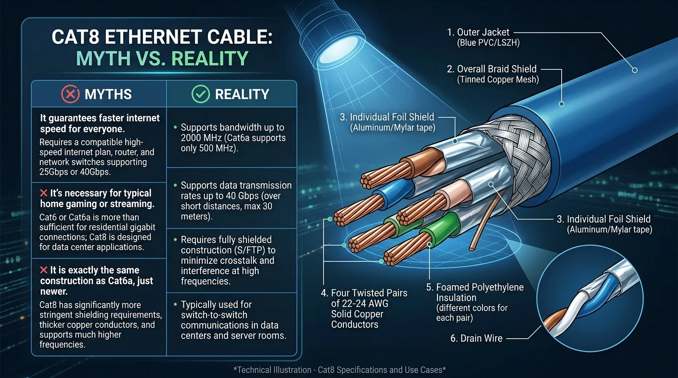 Cat8 Ethernet Cable Myth: Do You Need It?