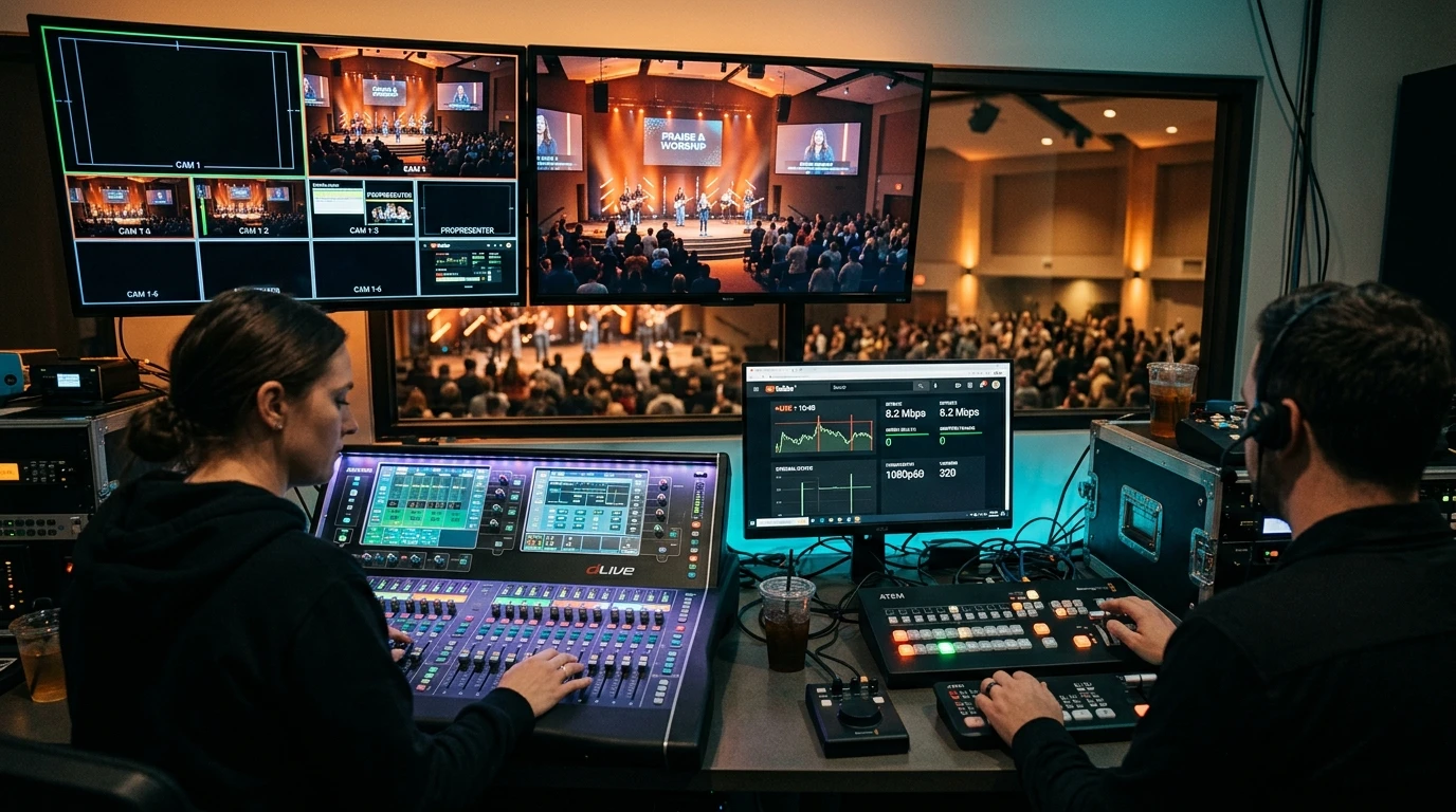 Church Live Streaming Speed & Bitrate Calculator: Required Upload Guide (1080p vs 720p)