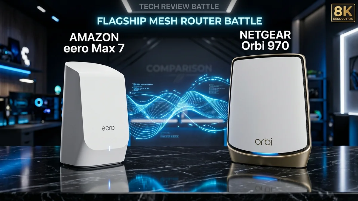 Amazon eero Max 7 vs Netgear Orbi 970: The $1,500+ Flagship Wi-Fi 7 Mesh Shootout