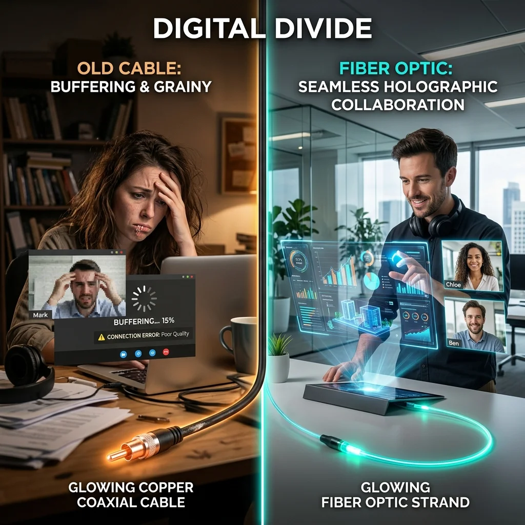 Fiber vs Cable for Remote Work: 6-Month Study of 500 WFH Switchers