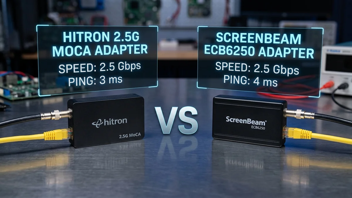 Hitron HTEM4 vs ScreenBeam ECB6250: Which MoCA 2.5 Adapter Kit Is Best?