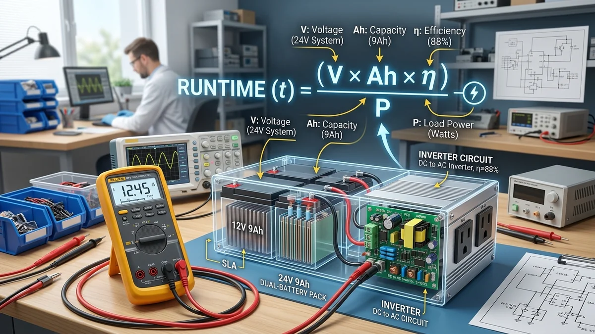 How to Calculate UPS Battery Backup Runtime: Sizing Formula for Routers & Servers