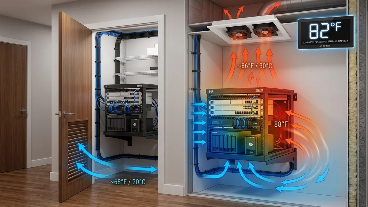 How to Cool a Hot Network Closet: Thermal Management & Exhaust Fan Guide