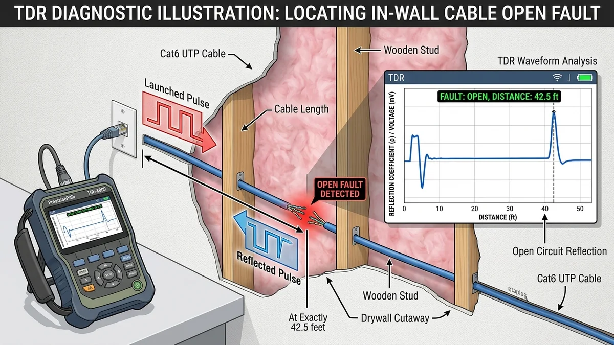 How to Measure Ethernet Cable Length with TDR: Finding In-Wall Wire Breaks