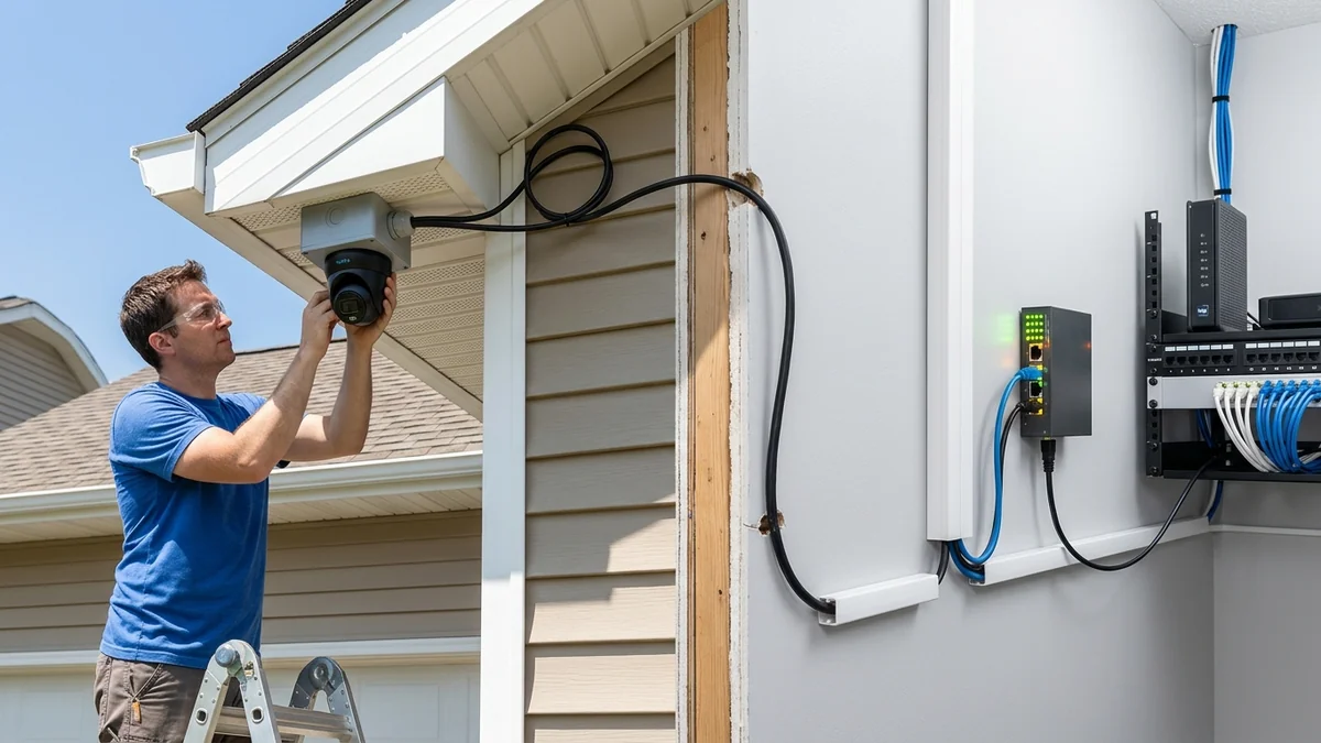 How to Wire PoE IP Security Cameras to a Network Switch (Complete Guide)