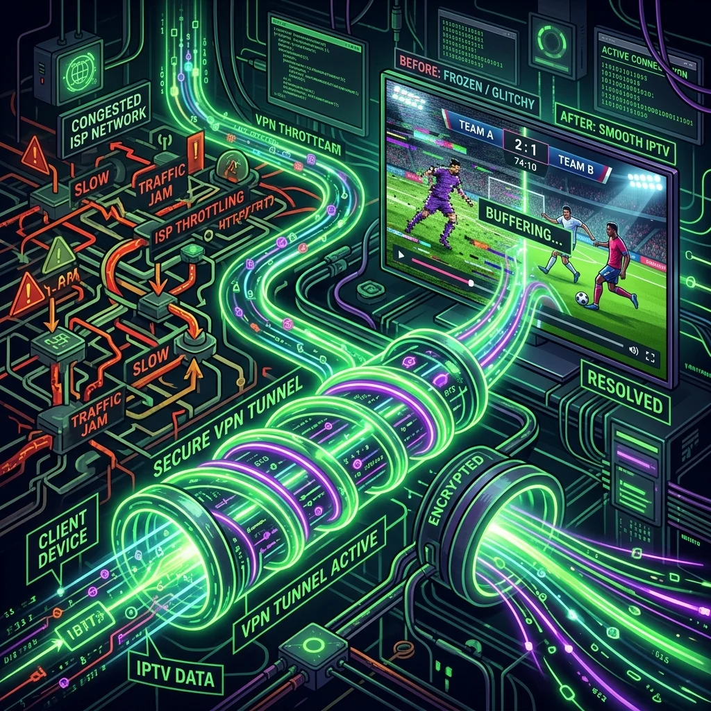 Why IPTV Buffers Even on Gigabit Internet — And the VPN Fix That Works