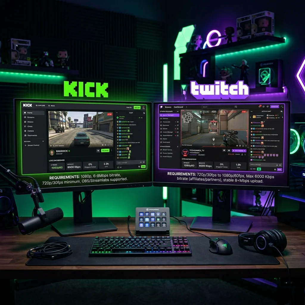Kick Streaming Requirements 2026: Is It Better Than Twitch for Low Bandwidth?