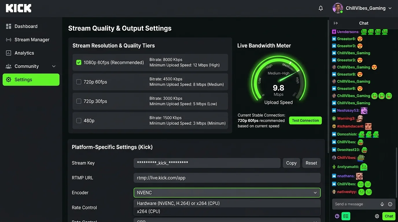 Kick Streaming Requirements 2026: Is It Better Than Twitch for Low Bandwidth?