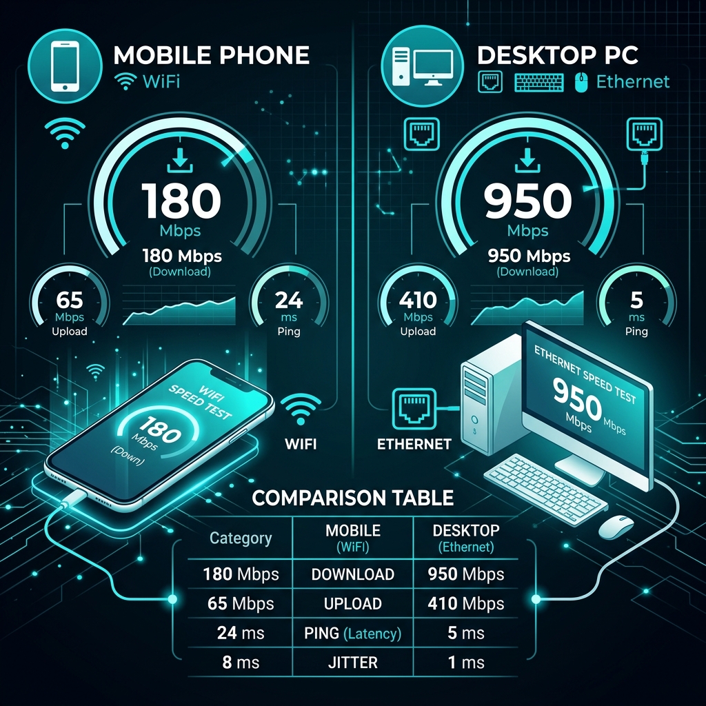 Mobile vs Desktop Speed Tests: Which Device Gives Accurate Results?