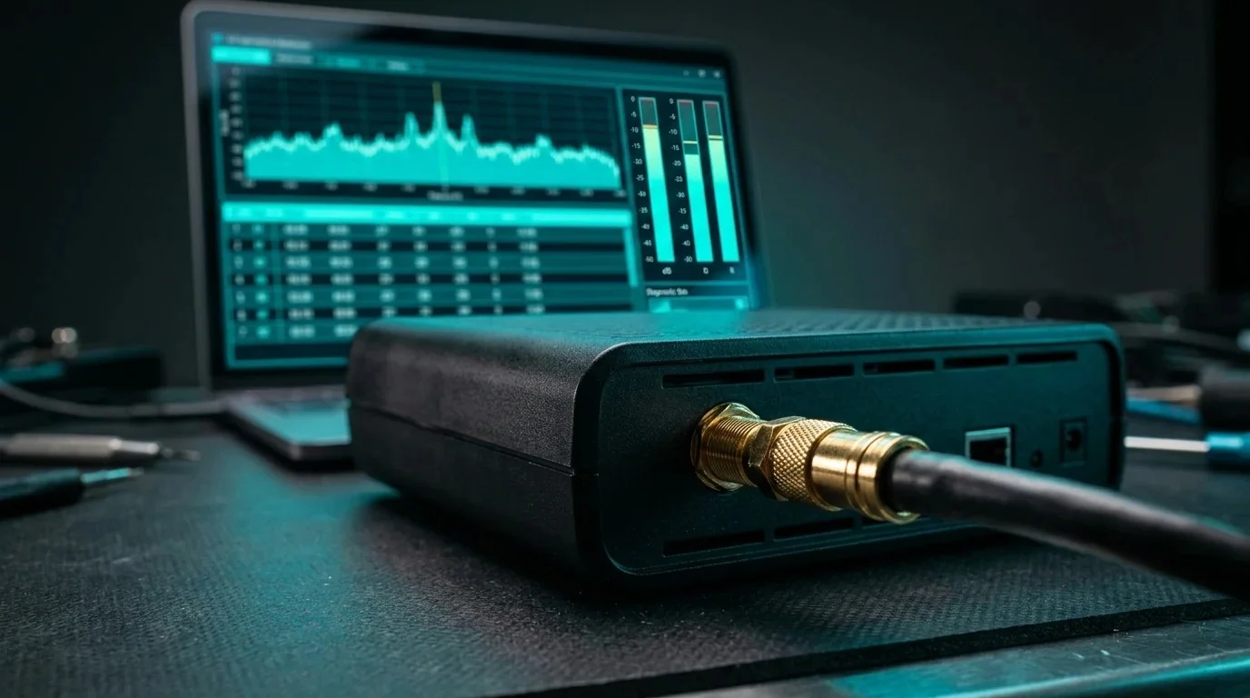 Cable Modem Signal Levels Diagnostics at 192.168.100.1