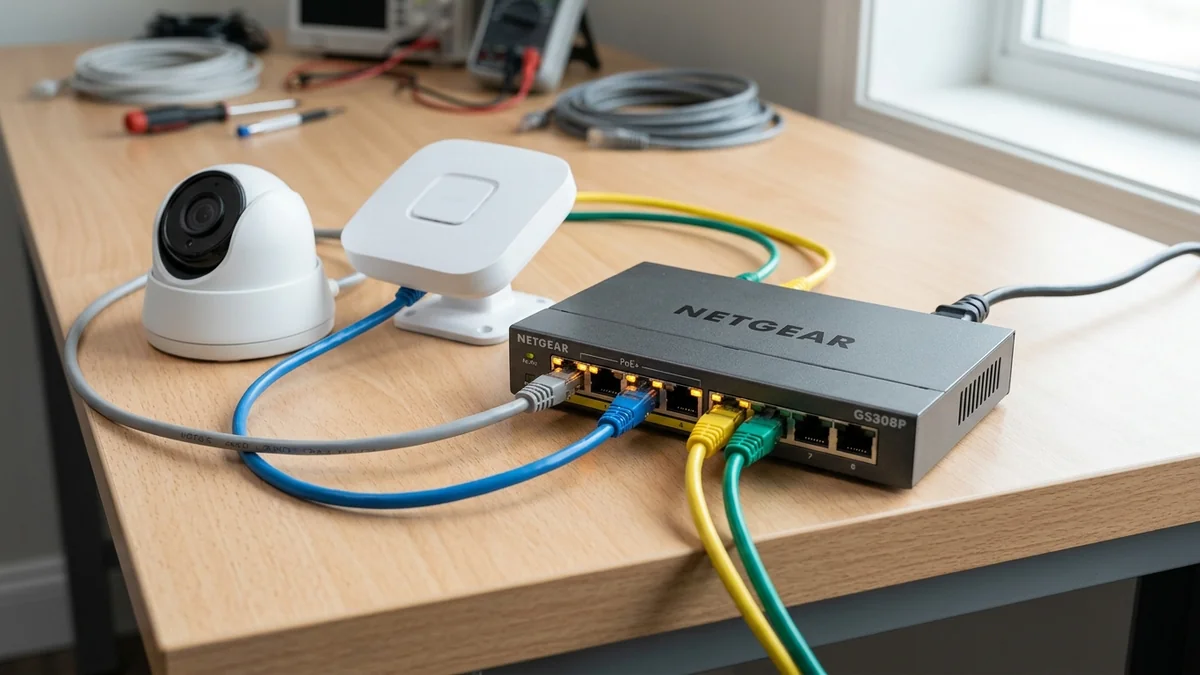 Netgear GS308P 8-Port Gigabit PoE Switch Review: 60W Power Budget Tested