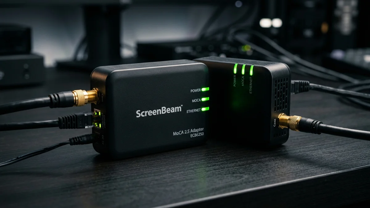 ScreenBeam ECB6250 MoCA 2.5 Review: Tested for 2.5G Speeds & DOCSIS 3.1 Compatibility