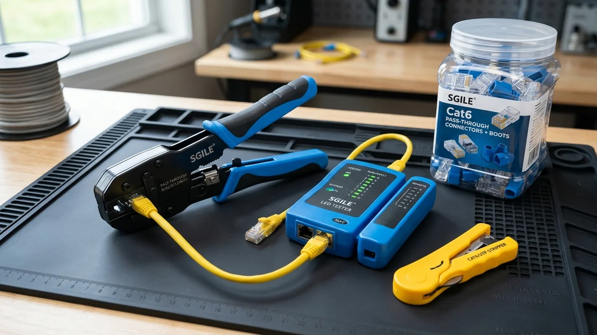 SGILE Pass-Through RJ45 Crimper Kit Review: All-in-One Ethernet Termination Tested