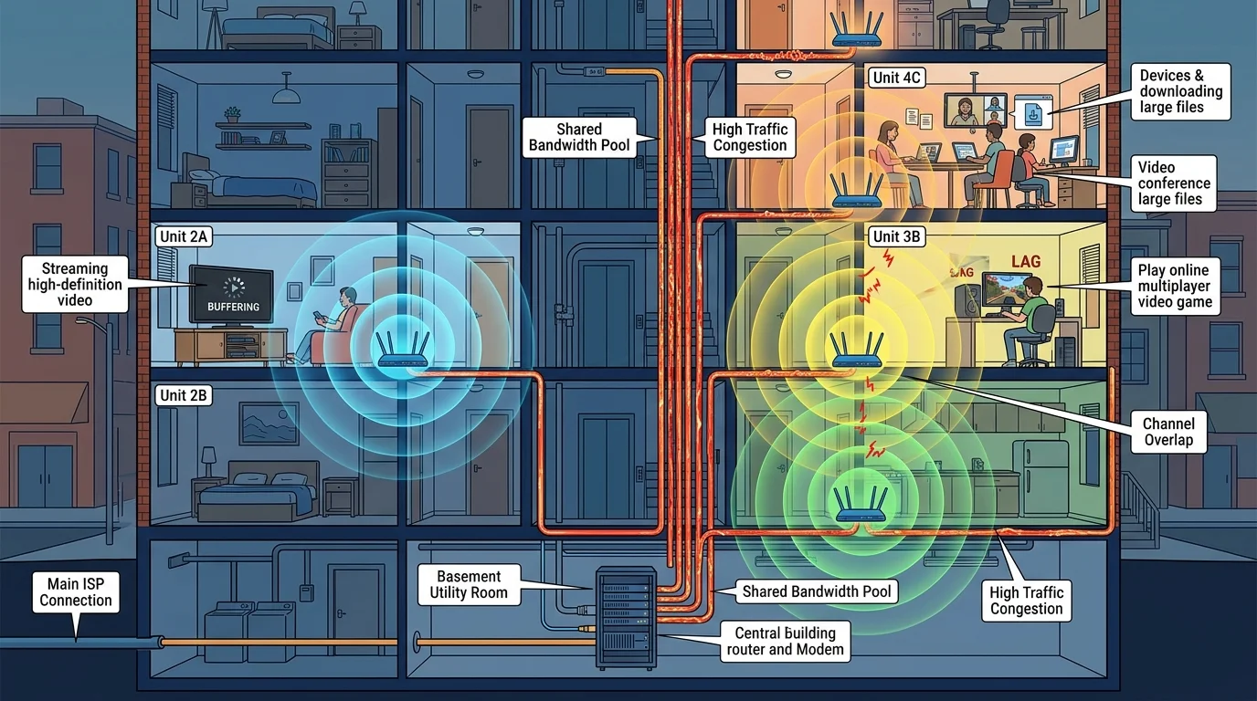 Slow Internet in an Apartment Building: The Real Problem and Solutions