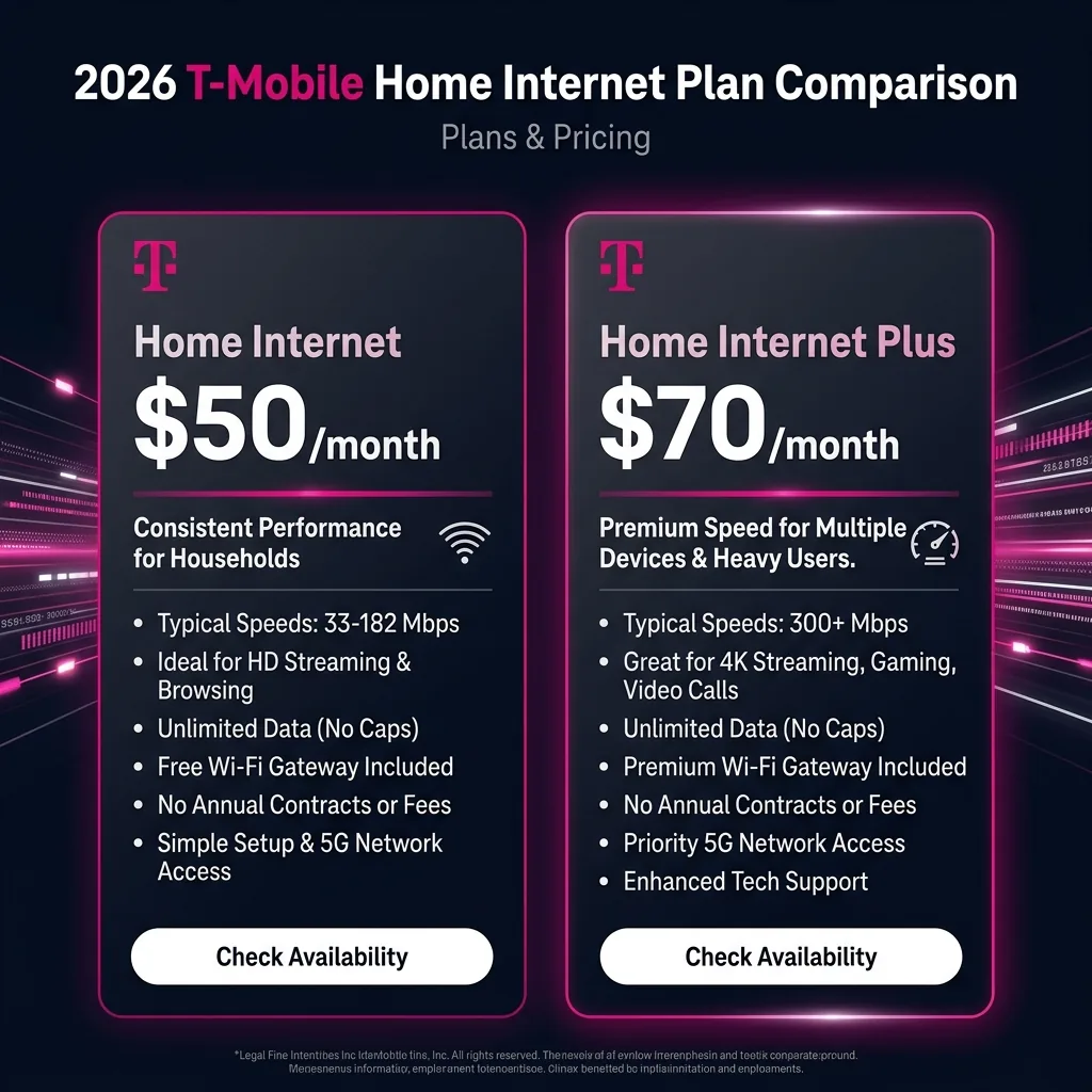 T-Mobile Home Internet Plans 2026: Every Detail
