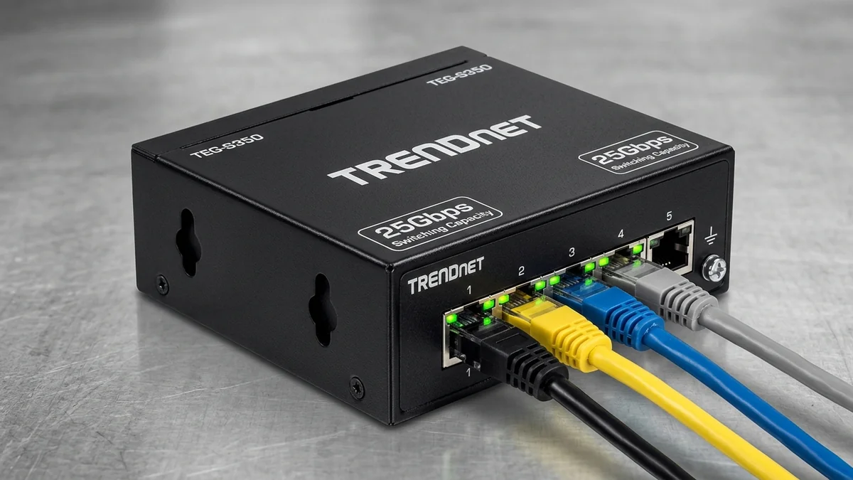 TRENDnet TEG-S350 5-Port 2.5G Switch Review: Lifetime Warranty & 25Gbps Fabric