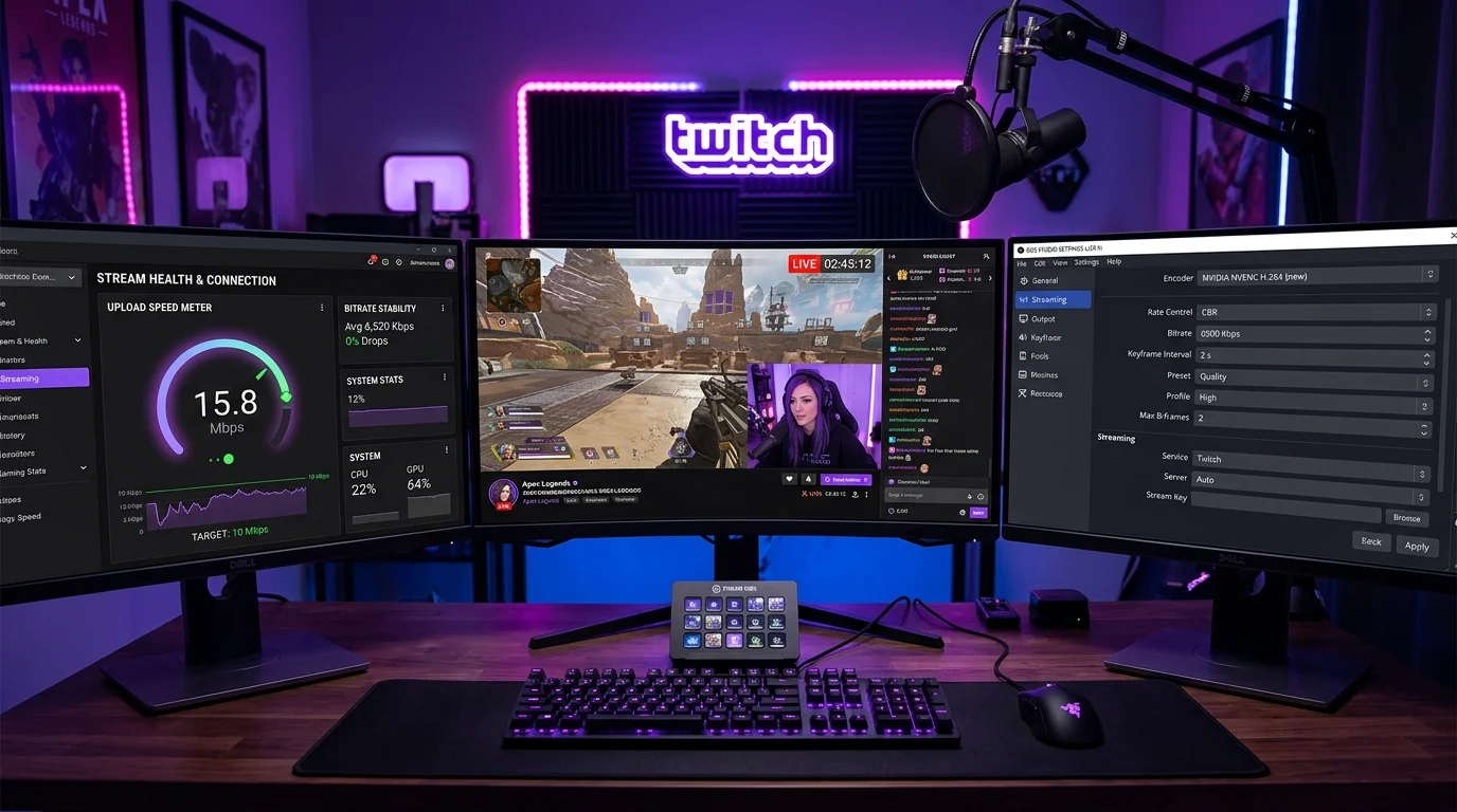 Twitch Streaming Upload Speed Guide: The Exact Bitrate Math for 2026