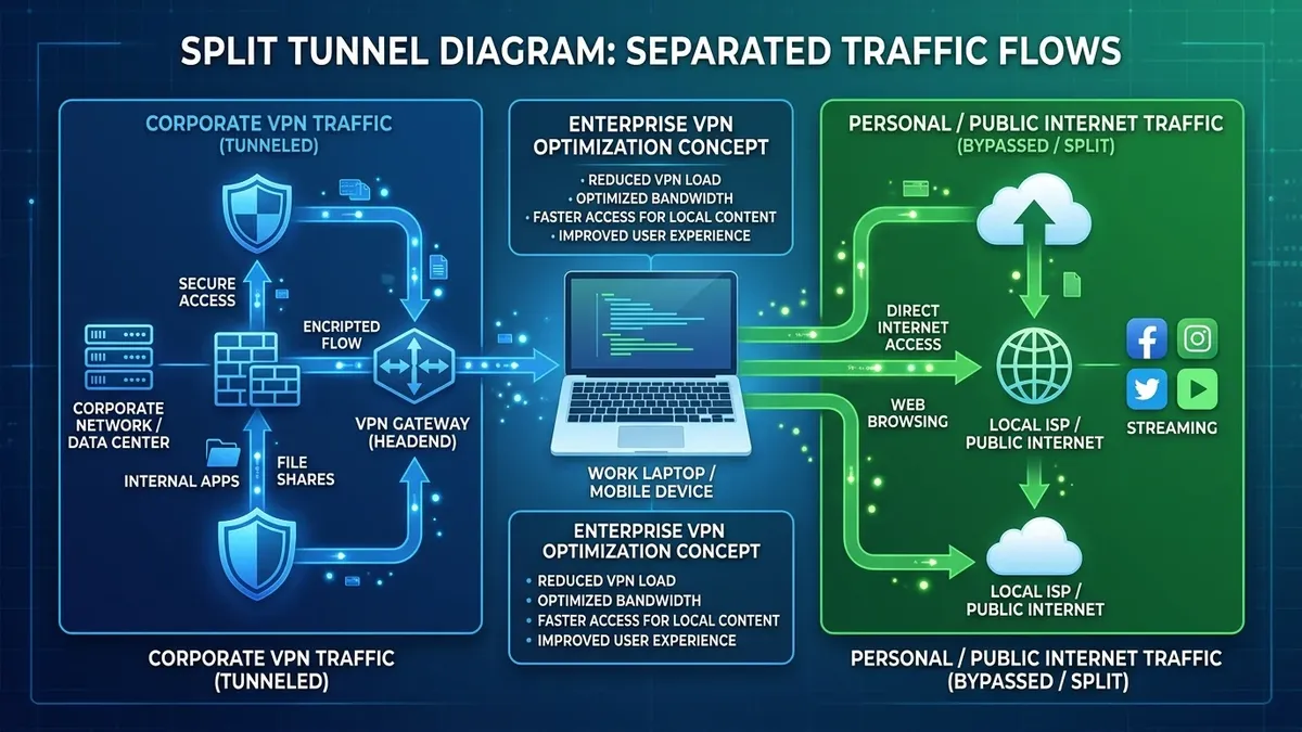 Why Is Corporate VPN So Slow at Home? Full vs Split Tunneling & MTU Fixes