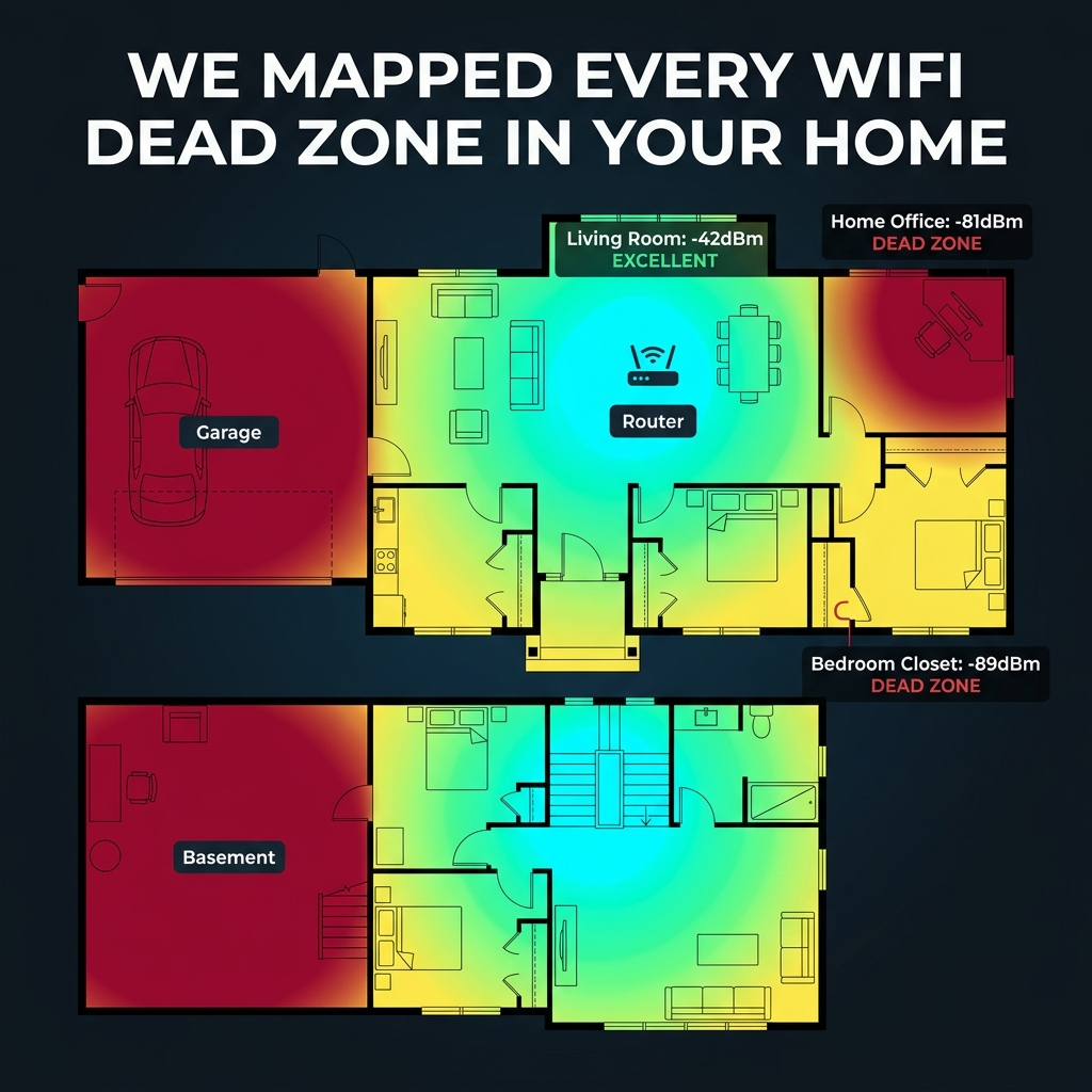 We Mapped Every WiFi Dead Zone in a Typical Home — The Results Are Embarrassing
