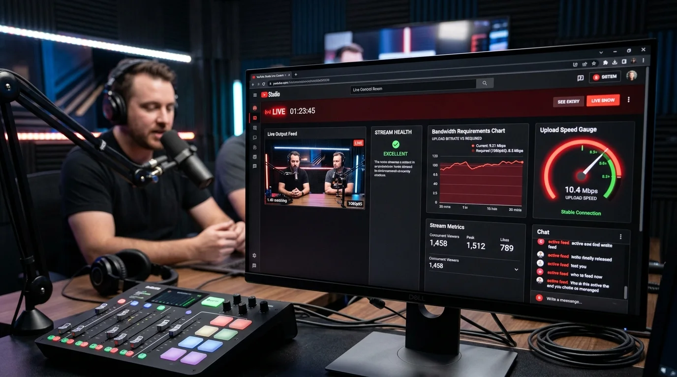 YouTube Live Upload Speed Requirements for 4K Streaming in 2026