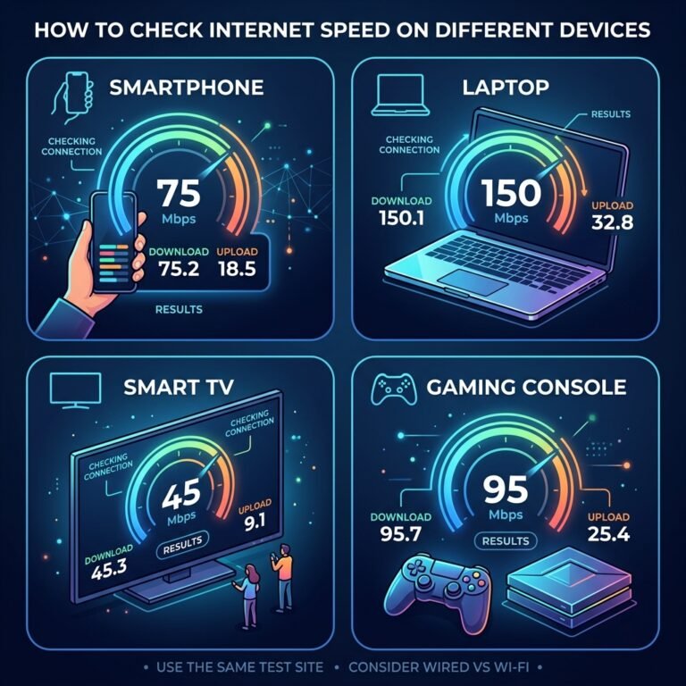 check internet speed online devices