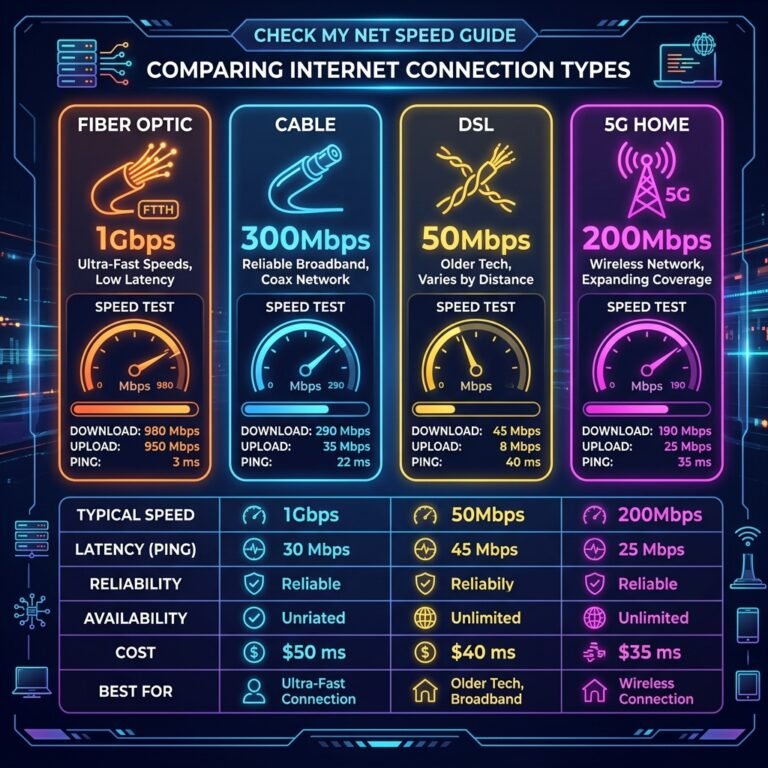 check my net speed isp types