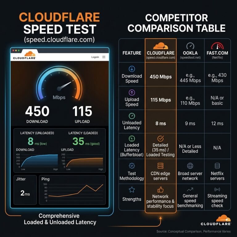 cloudflare speed test comparison