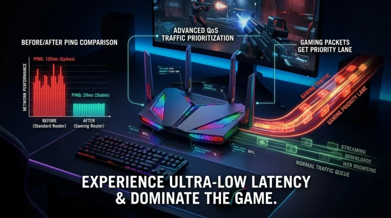 does a gaming router improve ping