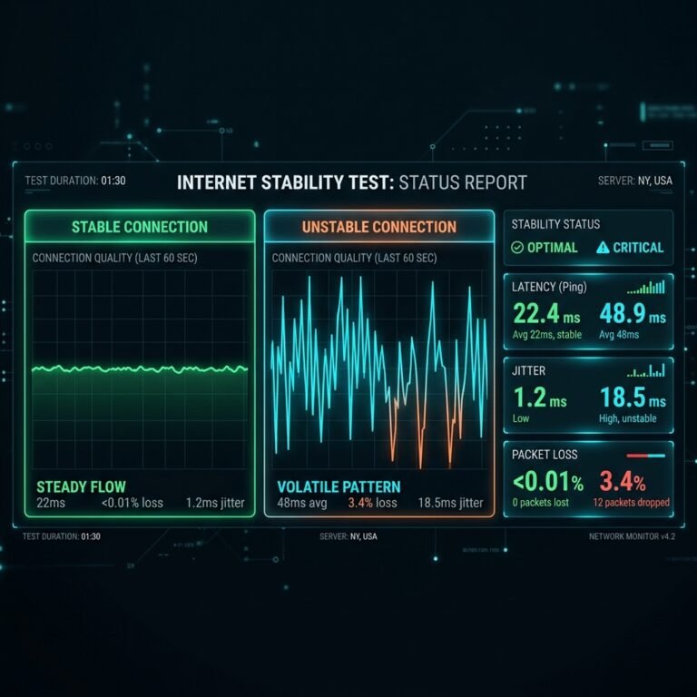 internet stability test waveform