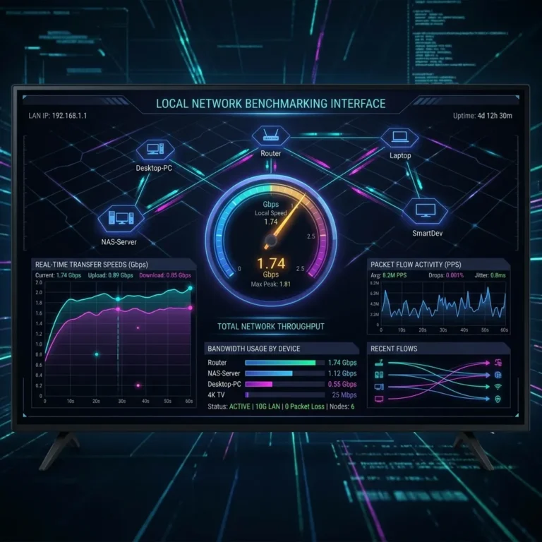 local network speed test router benchmark