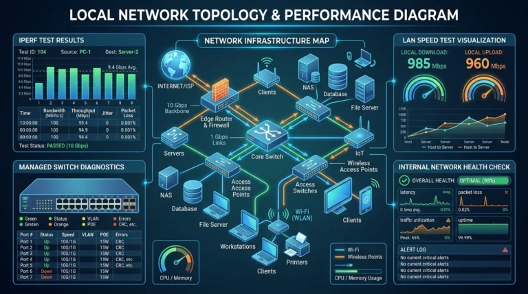 network speed test lan diagnosis