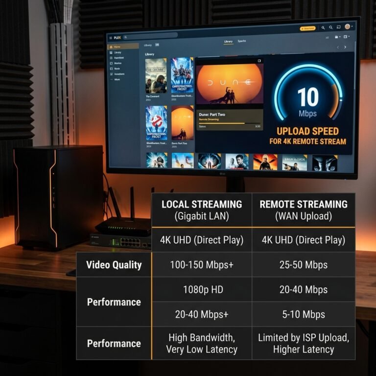 plex upload speed server
