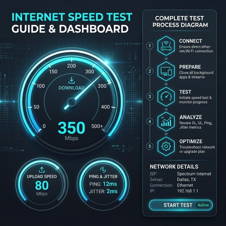 speed test dashboard