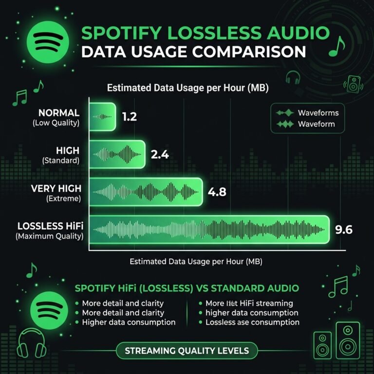 spotify lossless data usage