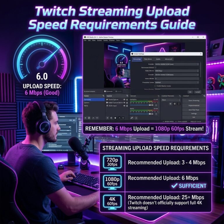 twitch upload speed streaming