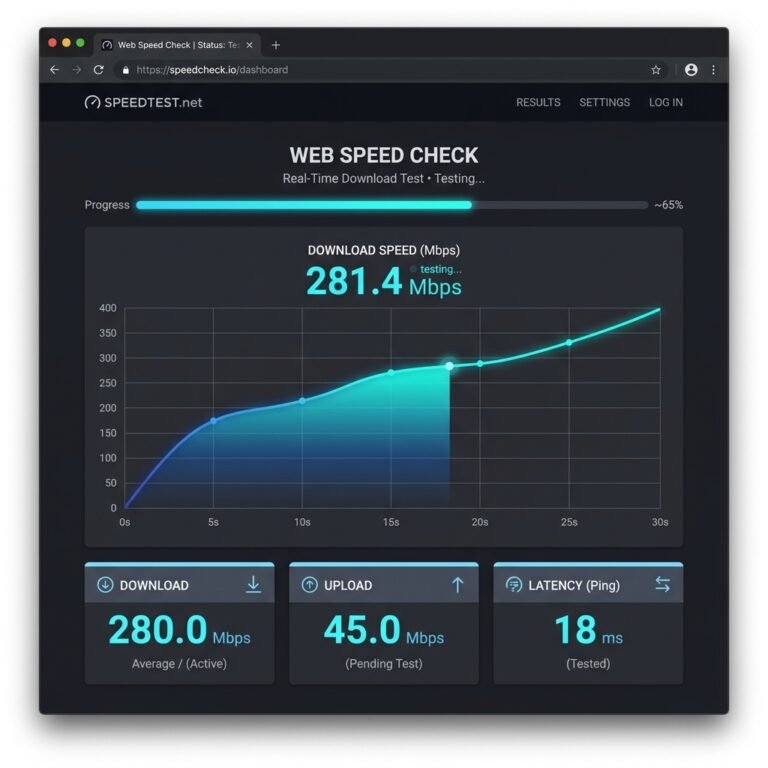 web speed check dashboard