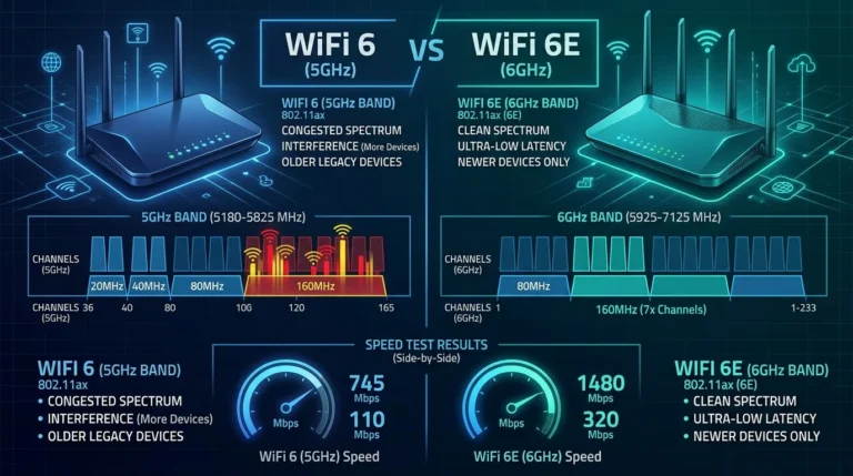 wifi 6 vs wifi 6e speed test 6ghz